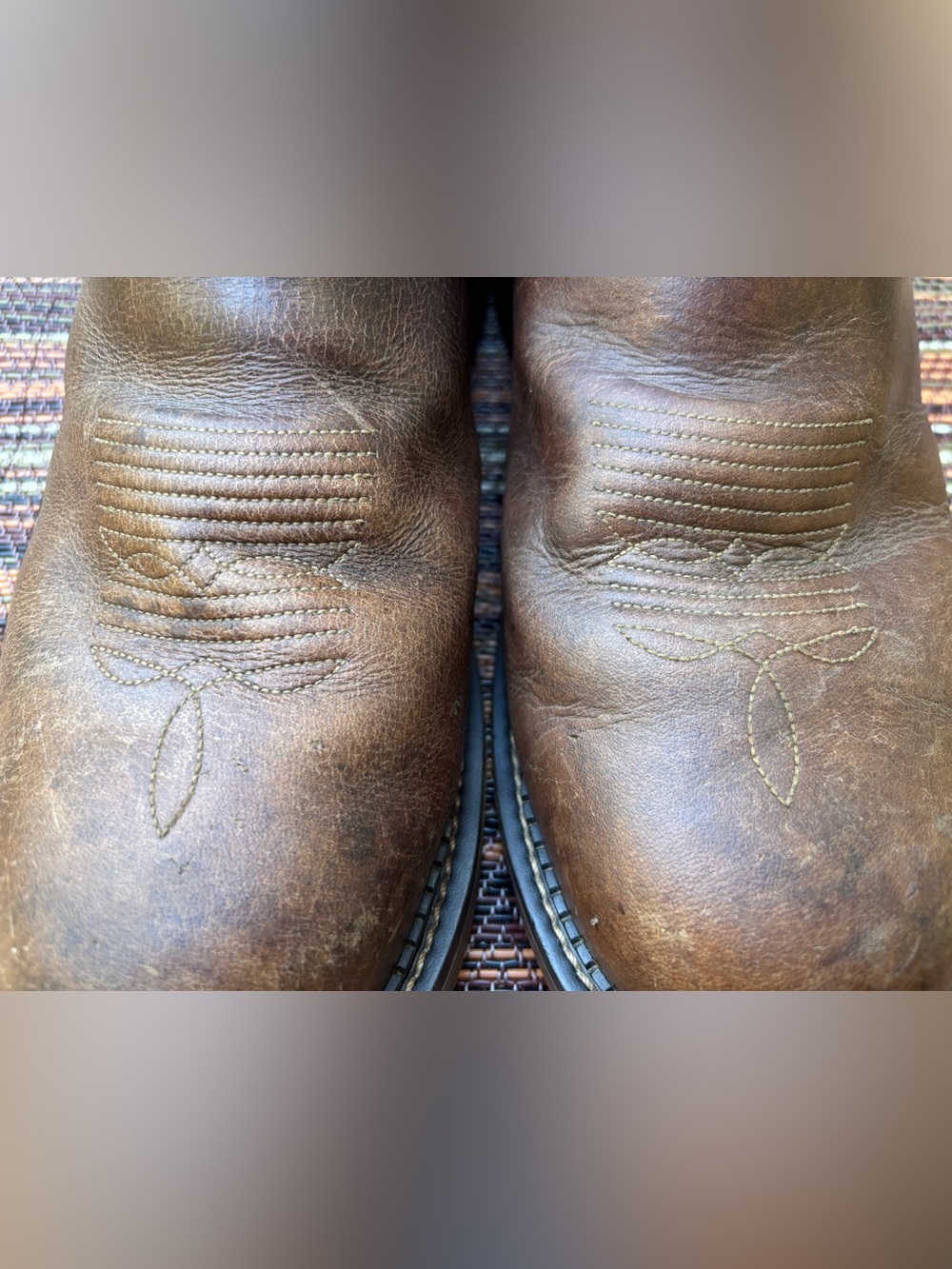 Justin Boots Brown Slip-On Western Work Boots - Picture 5 of 11